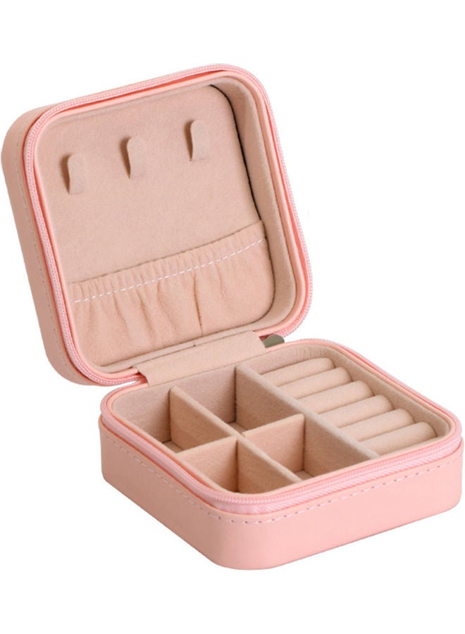 Generic Small Portable Travel Jewelry Box Organizer Storage Case For Rings Earrings Necklaces Orange  - Image 2