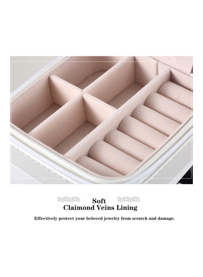 Generic Small Portable Travel Jewelry Box Organizer Storage Case For Rings Earrings Necklaces Orange  - Image 4