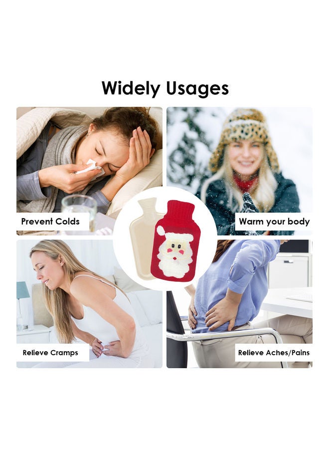 Generic Winter Hot-Water Bag Children Lovely Mini Hand Warmer Explosion-Proof Hot Water Bottle with Cartoon Pattern Knitted Cover - Image 2