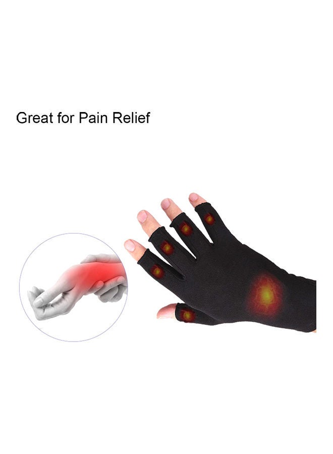 قفازات ضغط لالتهاب المفاصل بدون أصابع للرجال والنساء لتخفيف ألم الالتهاب المفاصل - رمادي - Image 2