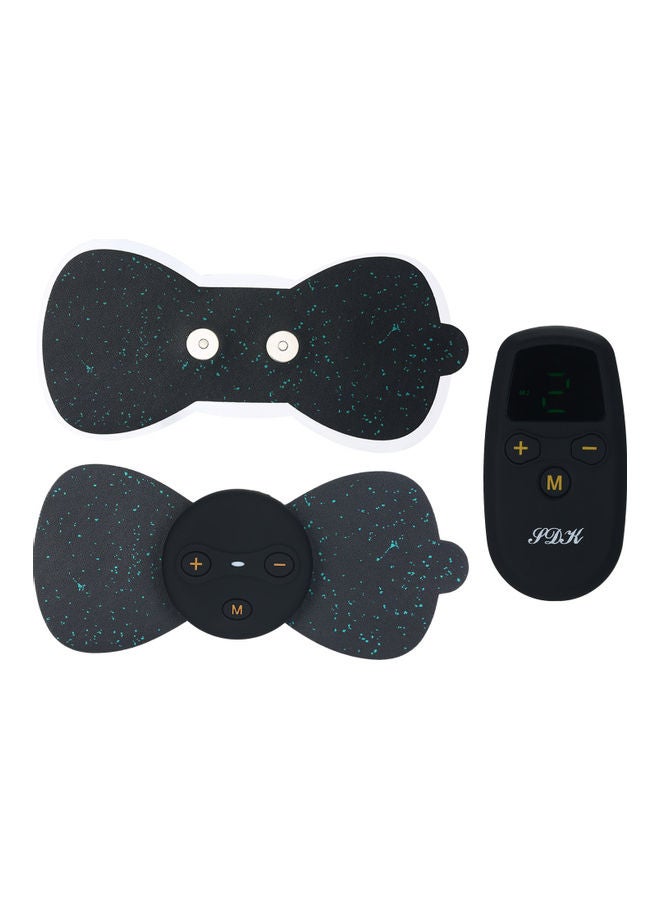 Generic - EMSQ1 EMS Pad Rechargeable Electrical Pulse Massager TENS Massage Paste Portable Mini Health Body Personal Care Neck Back Pain Relief Black - Image 1