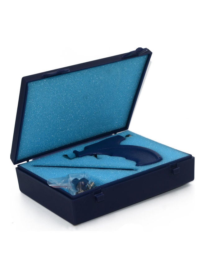 Professional Ear Stud Earring Piercing Gun Tools Kit Stainless Steel Reusable Earlobe Cartilage Nose Navel Body Piercing Gun Set Blue - Image 2