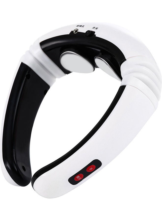 Generic - Cervical Massager Intelligent Electromagnetic Neck Massage Device Infrared Physiotherapy U-Shaped Neck Massager Physical Therapy Multifunctional Neck Massager 5830 White - Image 1