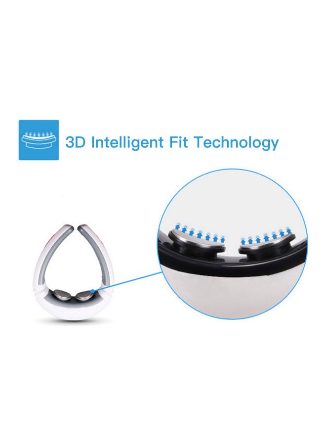Generic - Cervical Massager Intelligent Electromagnetic Neck Massage Device Infrared Physiotherapy U-Shaped Neck Massager Physical Therapy Multifunctional Neck Massager 5830 White - Image 1