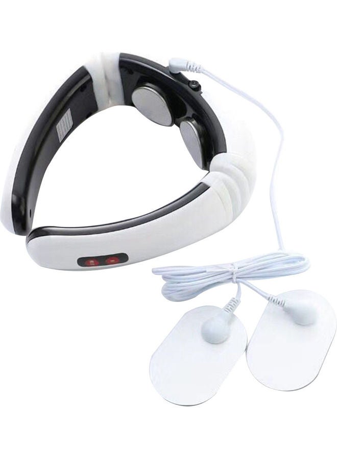 Generic - Cervical Massager Intelligent Electromagnetic Neck Massage Device Infrared Physiotherapy U-Shaped Neck Massager Physical Therapy Multifunctional Neck Massager 5830 White - Image 1