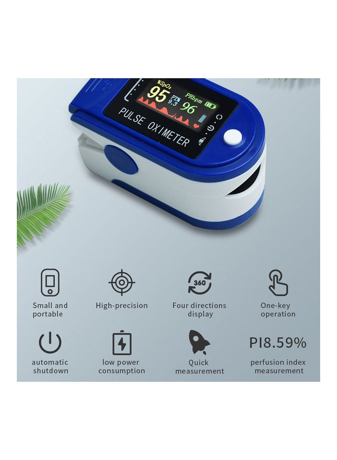 Generic - Household Finger Oximeter Pulse Rate Perfusion Index SPO2 Blood-oxygen Data Measurement OLED Display with Automatic Shutdown Function Multicolor - Image 1
