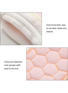Generic Silicone Body Shower Brush Belt Foaming Bath Ball Extended Back Scrubber Handle Cleaning and Exfoliating Pad Set With Massage Points Pink  - Image 5