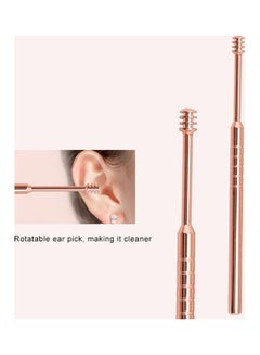 Generic 6pcs/set Ear Cleaner Kits Stainless Steel Earpick Wax Remover Curette  Ear Pick Ear Cleaner Spoon Spiral Ear Clean Tool Silver  - Image 4