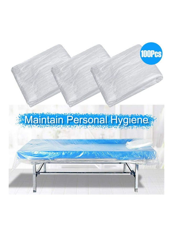 Generic 100Pcs Disposable Bedspread Covers Spa Massage Bed Sheets Transparent Waterproof Film  - Image 1