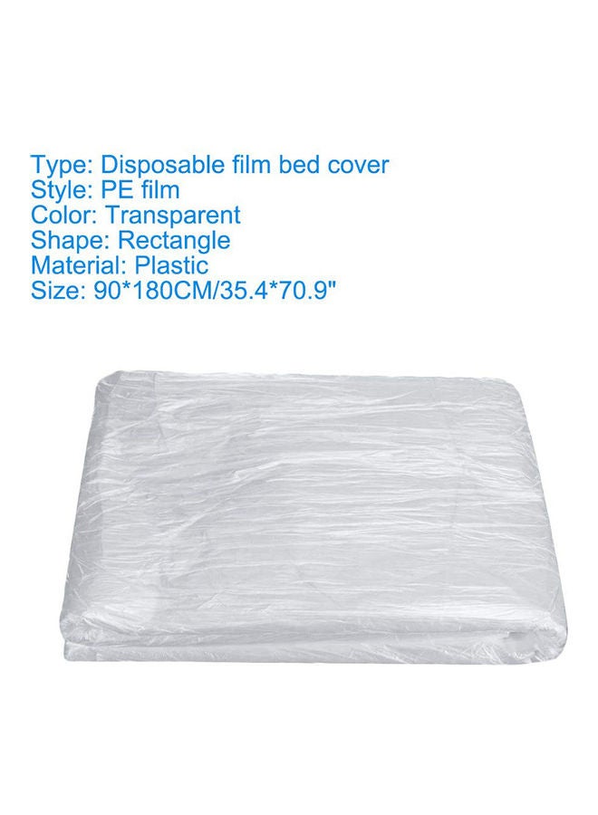 Generic 100Pcs Disposable Bedspread Covers Spa Massage Bed Sheets Transparent Waterproof Film  - Image 2