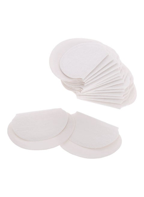 30pcs Summer Sweat Pad Perspiration Absorbing Guard Underarm Armpit Sweat Pad Disposable White
