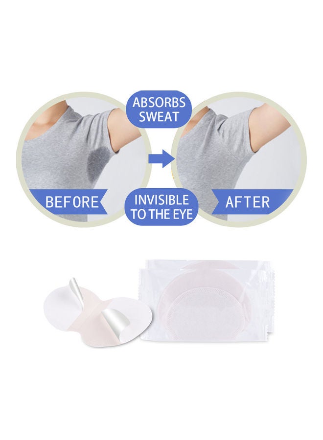 30pcs Summer Sweat Pad Perspiration Absorbing Guard Underarm Armpit Sweat Pad Disposable White