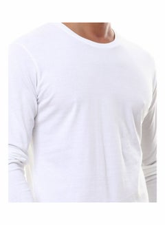 Solid Round Neck Long Sleeve t-shirt White - v1603980297/N41548359V_4