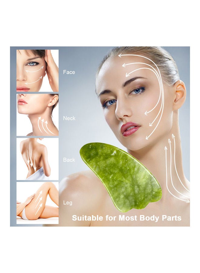 ماركة غير محددة - أداة تدليك الوجه Gua Sha مصنوعة من حجر الجاد لتدليك الوجه ، العينين ، الرقبة ، الجسم وشد البشرة . - Image 1