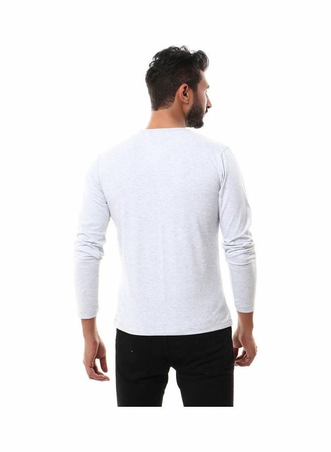 WHITE RABBIT - Solid Round Neck Long Sleeve t-shirt Off White - Image 1