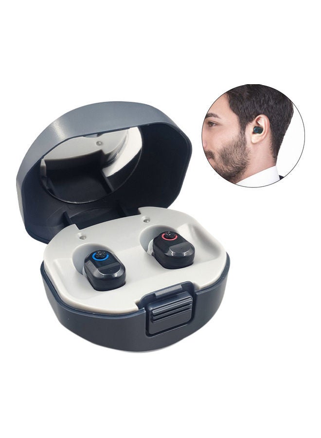 Mini Invisible Hearing-aid Sound Amplifier Volume Adjustable Ear Hearing Assistant Helper for Elderly Hearing Loss People Black - Image 1