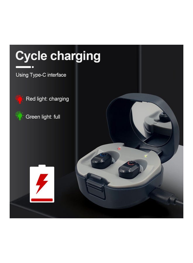 Mini Invisible Hearing-aid Sound Amplifier Volume Adjustable Ear Hearing Assistant Helper for Elderly Hearing Loss People Black - Image 4