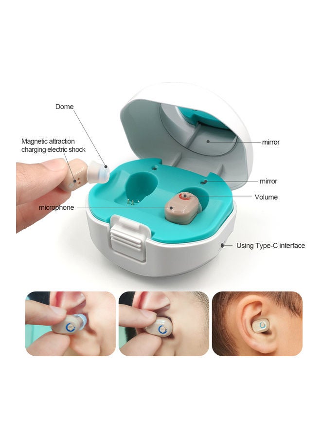 Generic Mini Invisible Hearing-aid Sound Amplifier Volume Adjustable Ear Hearing Assistant Helper for Elderly Hearing Loss People Skin color - Image 2