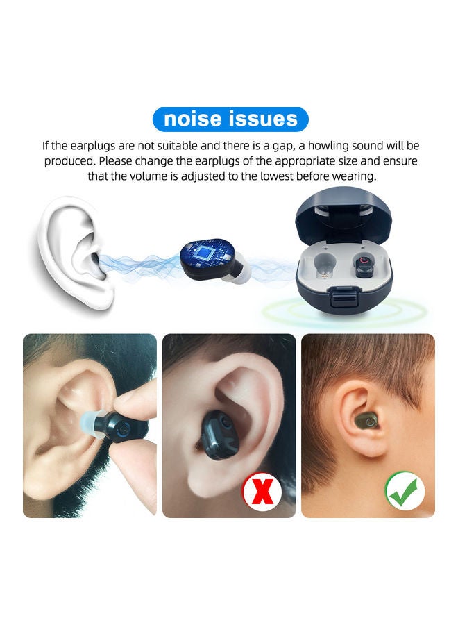 Mini Invisible Hearing-aid Sound Amplifier Volume Adjustable Ear Hearing Assistant Helper for Elderly Hearing Loss People Black - Image 3