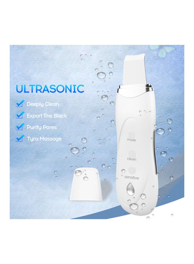 جهاز كهربائي لتنظيف المسام وإزالة الرؤوس السوداء وحب الشباب مزود بمنفذ شحن USB، لون أبيض وفضي. - Image 1