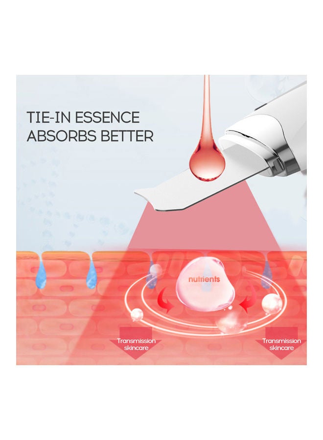 جهاز كهربائي لتنظيف المسام وإزالة الرؤوس السوداء وحب الشباب مزود بمنفذ شحن USB، لون أبيض وفضي. - Image 5