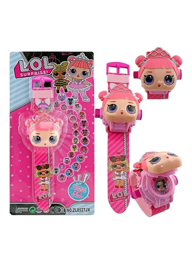 Miracle Empire Watch With Image Projector For Party Gift Birthday Holidays pink  - Image 2