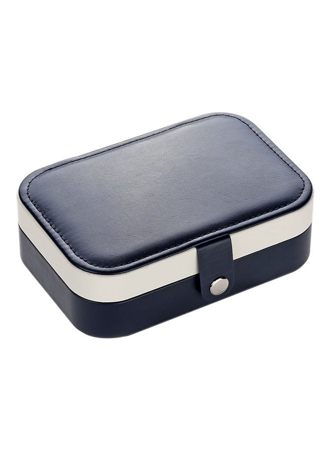 Generic Multi-functional Jewelry Box Organizer Display Jewelry Storage Case for Rings Earrings Necklace Dark blue Dark blue  - Image 1