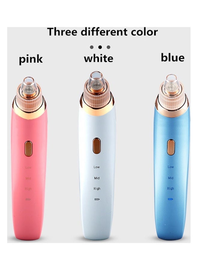 جهاز تجميل لإزالة الرؤوس السوداء وتنظيف البشرة الميتة مزود بمنفذ شحن USB و3 تعديلات و4 رؤوس شفط للاختيار من بينها، لون وردي - Image 2