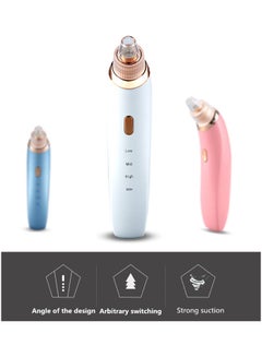 Generic Beauty Device BlackHead Remover Dead Skin Cleaning Vacuum Extractor USB Charging 3 Adjustments 4 Suction Heads for Choice White  - Image 3