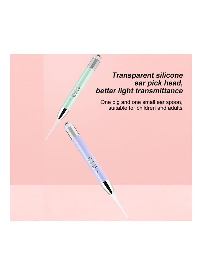 Generic LED Light Ear Pick USB Rechargeable Ear Wax Removal Nose Clean Clip Baby Adults Ear Nose Clean Tweezers Remover Set Green  - Image 4
