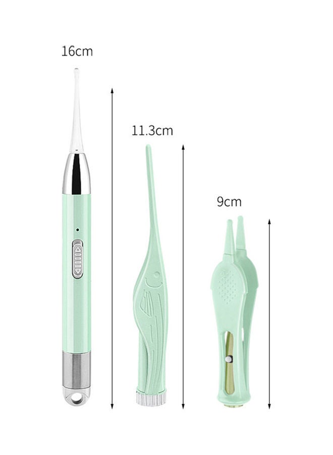 Generic LED Light Ear Pick USB Rechargeable Ear Wax Removal Nose Clean Clip Baby Adults Ear Nose Clean Tweezers Remover Set Green  - Image 5