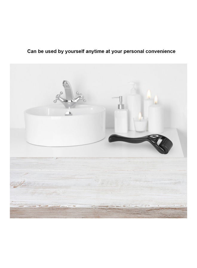 بكرة ديرما رولر 540 مصنوعة من التيتانيوم مقاس 0.25 مم للعناية باللحية وإعادة نموها ومقاومة تساقط الشعر، لون أسود - Image 3