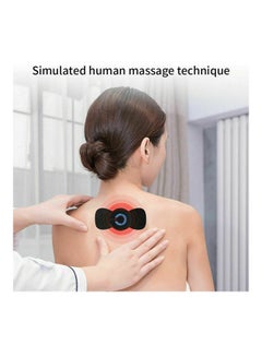Generic Neck Electric Massager TENS Massage Stickers Portable Mini Shoulder and Back Massage Relieve Fatigue Black  - Image 2