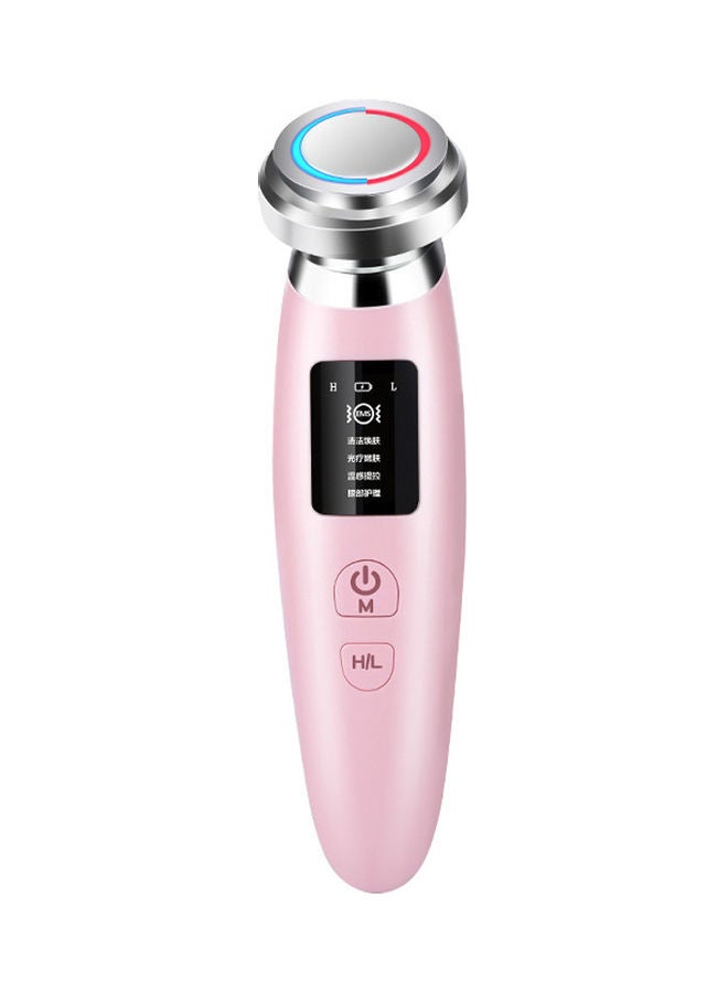 أداة مستحضرات تجميل منزلية بضوء أحمر وأزرق ، يجدد البشرة بواسطة الفوتونات الضوئية، لون وردي . - Image 1