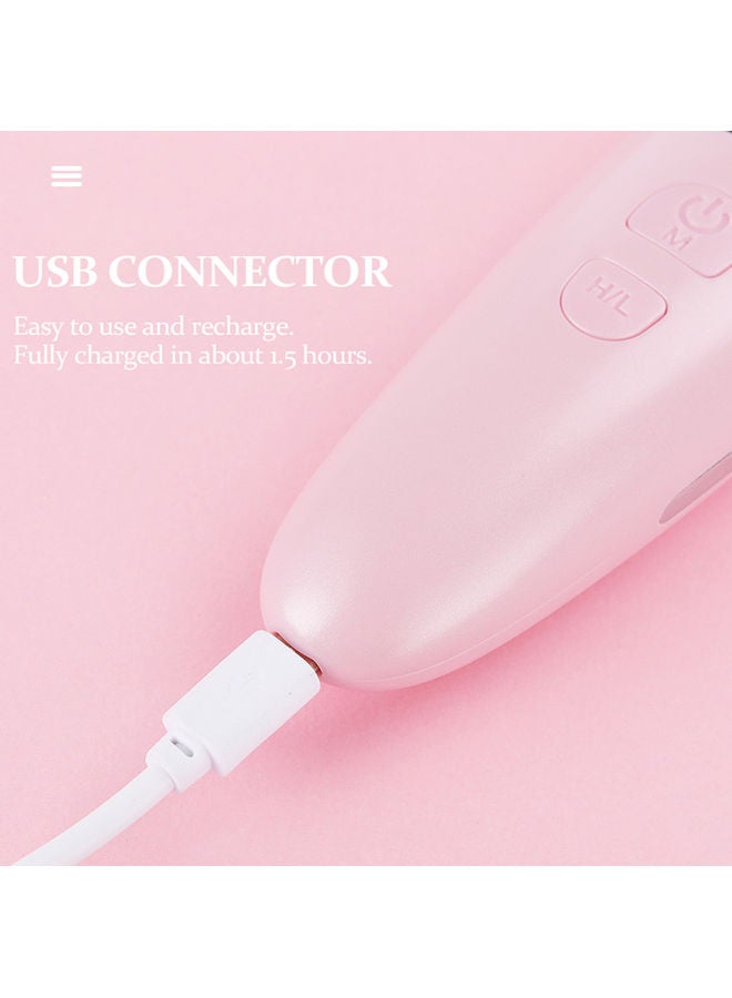 أداة مستحضرات تجميل منزلية بضوء أحمر وأزرق ، يجدد البشرة بواسطة الفوتونات الضوئية، لون وردي . - Image 2