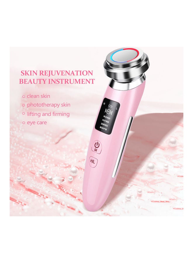 أداة مستحضرات تجميل منزلية بضوء أحمر وأزرق ، يجدد البشرة بواسطة الفوتونات الضوئية، لون وردي . - Image 5