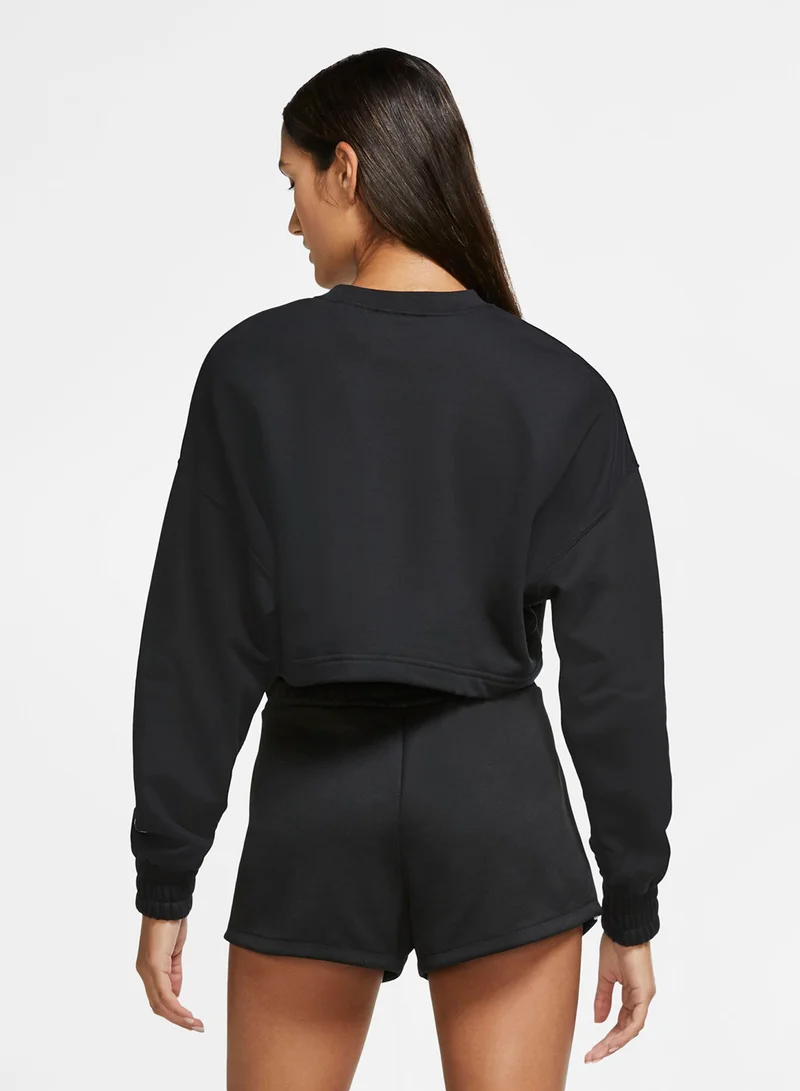 Nike Air Cropped Fleece Sweatshirt BLACK/(WHITE)