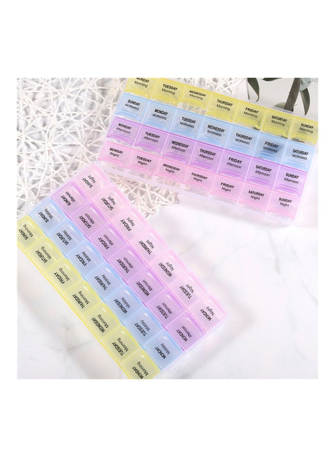 Generic 28 Grid Plastic Jewelry Ring Earrings Storage Boxes with 3 Colors Tablets Pills Nail Art Decorations Case Bead Rhinestone Organizer 22x13cm Multicolor  - Image 4