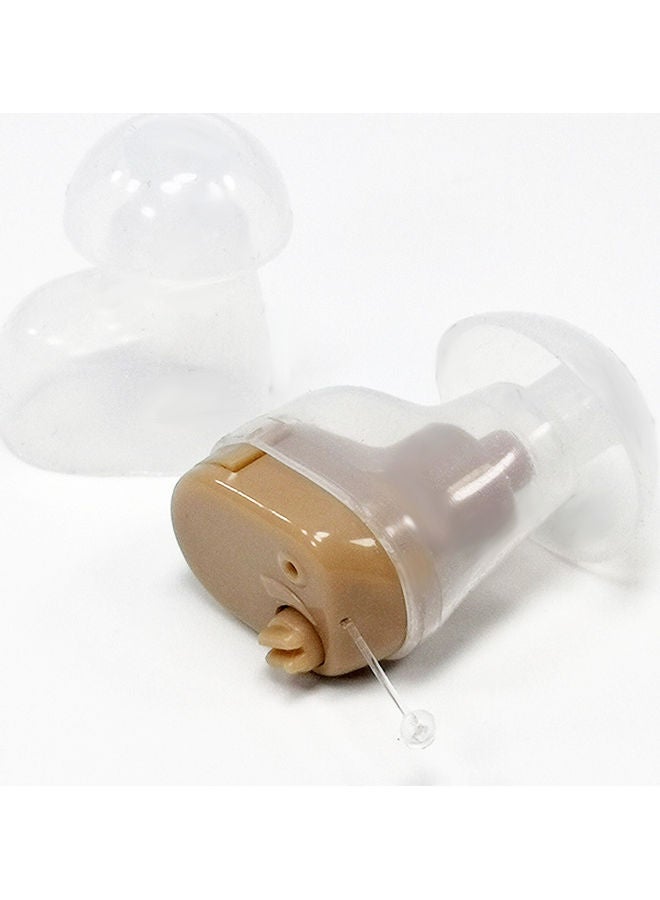 Generic Hearing Aid Headphones Mini Ear Canal Mini Size Inner Ear Invisible Sound Receiver Loudspeaker Volume Adjustable Hearing Aids Ear Sound Amplifier Yellow - Image 3