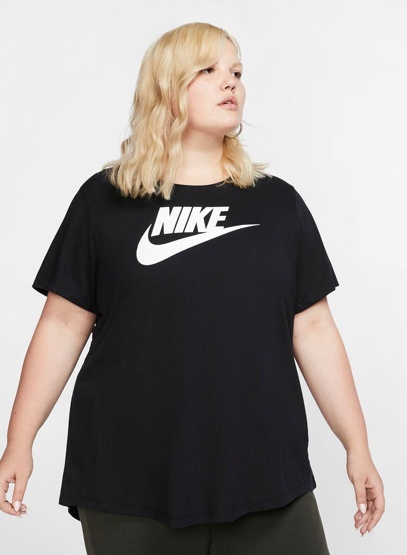 Nike Plus Size Sportswear Essential T-Shirt BLACK/WHITE - Image 1