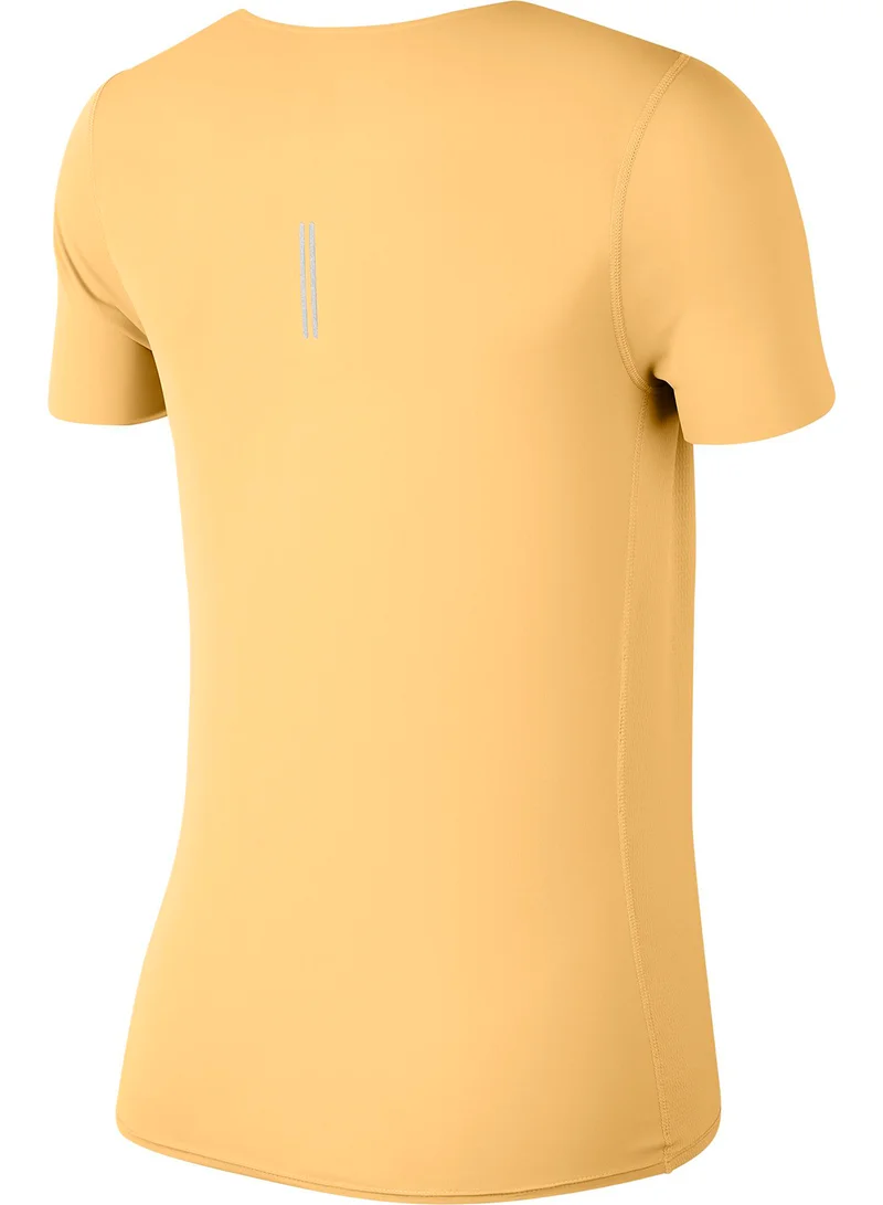 Nike City Sleek Short Sleeve Running T-Shirt Melon Tint/Reflective Silv