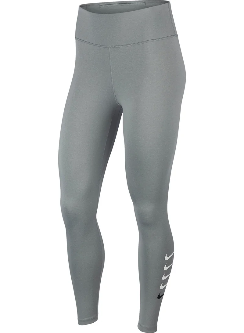 Nike Swoosh Run 7/8 Running Leggings Particle Grey/Reflective Silv