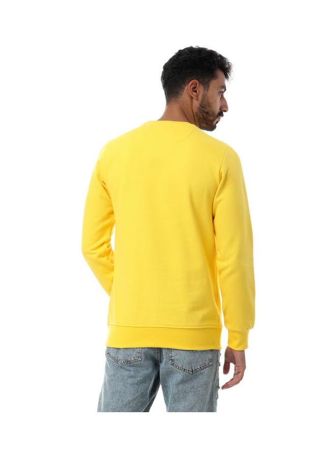 WHITE RABBIT Printed Crew Neck Long Sleeve Sweatshirt Yellow - Image 3