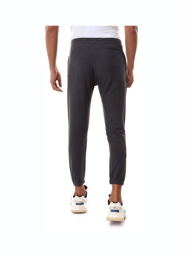WHITE RABBIT - Casual Cotton SweatPant With Elastic Waist Dark Grey - Image 1