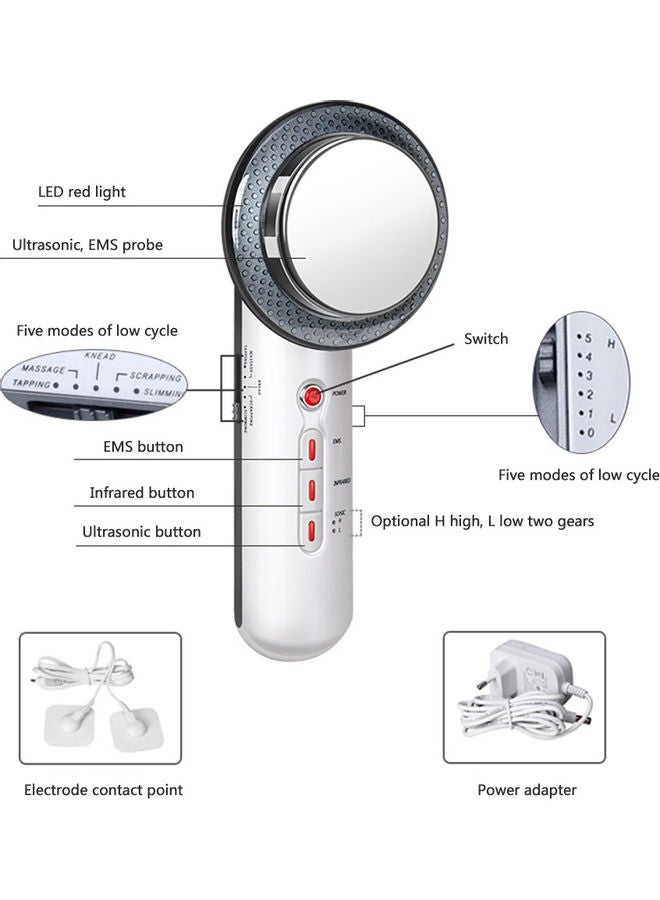 Three-In-One Multi-Function Slimming Instrument EMS Microcurrent Ultrasonic Microelectric Skin Cosmetic Instrument Newbox