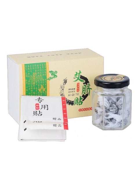 30 Packs Navel Patches Stickers Adhesive Patches Wormwood Patch Natural Herb Self-Heating Pain Relief Navel Paste Abdomen Pads Foot Patches Brown