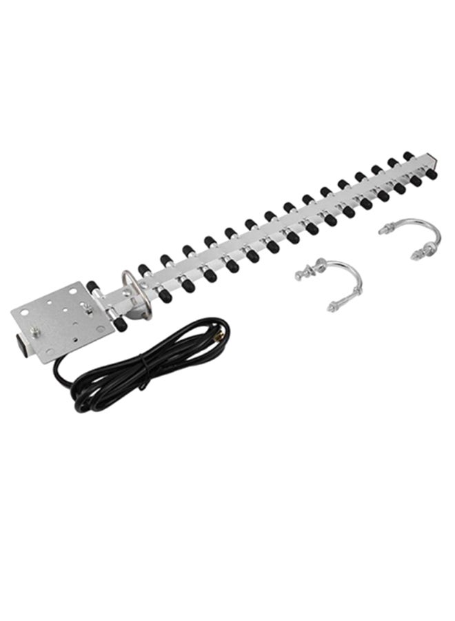 ليشب موسِّع إشارة لاسلكي محمول لجهاز استقبال إشارات شبكة WLAN، بقدرة 16 ديسيبل آيزوتروبي وتقنية واي فاي أسود/ فضي - Image 1