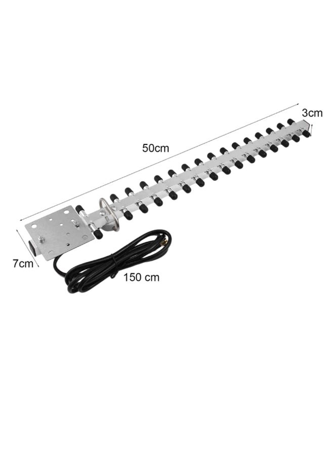 ليشب موسِّع إشارة لاسلكي محمول لجهاز استقبال إشارات شبكة WLAN، بقدرة 16 ديسيبل آيزوتروبي وتقنية واي فاي أسود/ فضي - Image 5