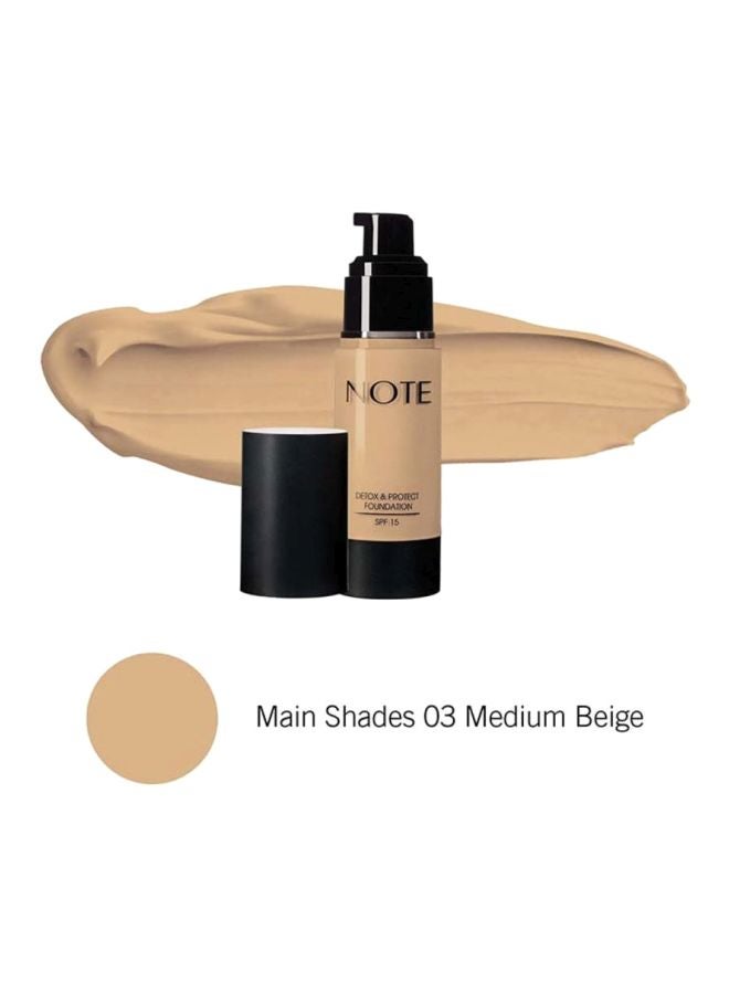 Note Detox And Protect Liquid Foundation SPF15 03 - Medium Beige - Image 2