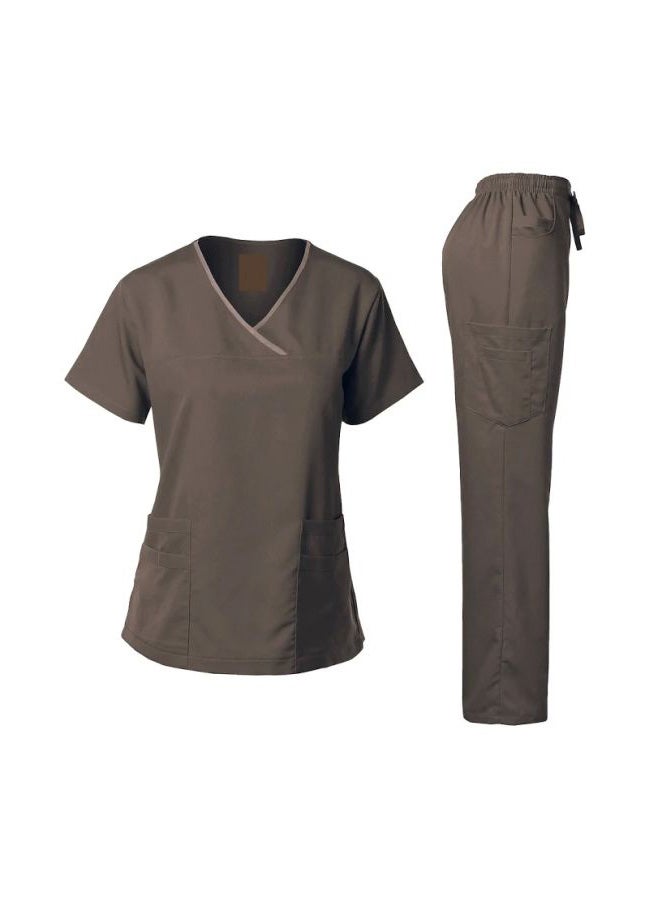 Veronica 2-Piece Uniform T-Shirt With Pants Dark Grey - Image 1